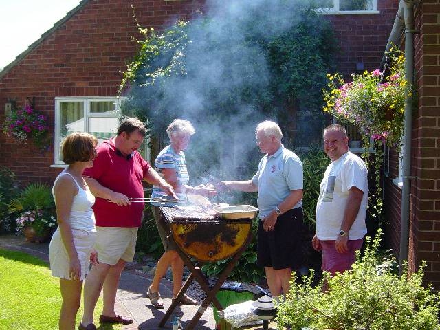 Head Chef Tony Curran takes charge of the barbecue.
