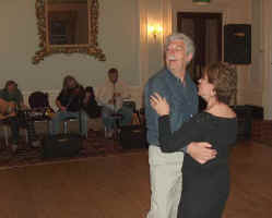 Exhibition dancing. Bernadette Stonier & Dave Haslam.