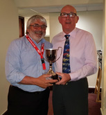 Mike presents the Best BJ7 trophy to Paul Lovett