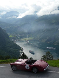 Overlooking Geiranger Fjord in 2008.