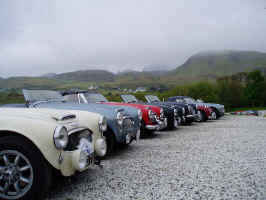 Flodigarry car park in the mist.