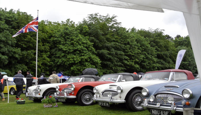  Jubilee Colours at a very wet Tatton Classic Car Show