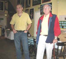 Club member and resident chef, Adrian Fox receives a vote of thanks from Centre Director, Denis Austin.