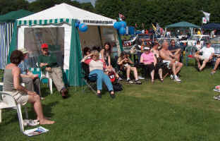 Sunday. Members basking in the continuous sunshine,