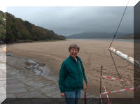 Ilma on the beach front at Portmerion.